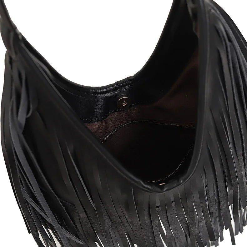Tatiana Long Tassel PU Leather Hobo Shoulder Bag – view 5