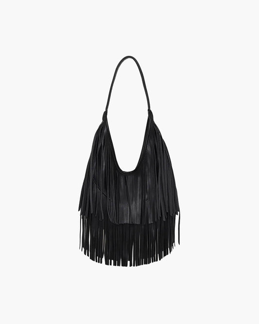 Tatiana Long Tassel PU Leather Hobo Shoulder Bag