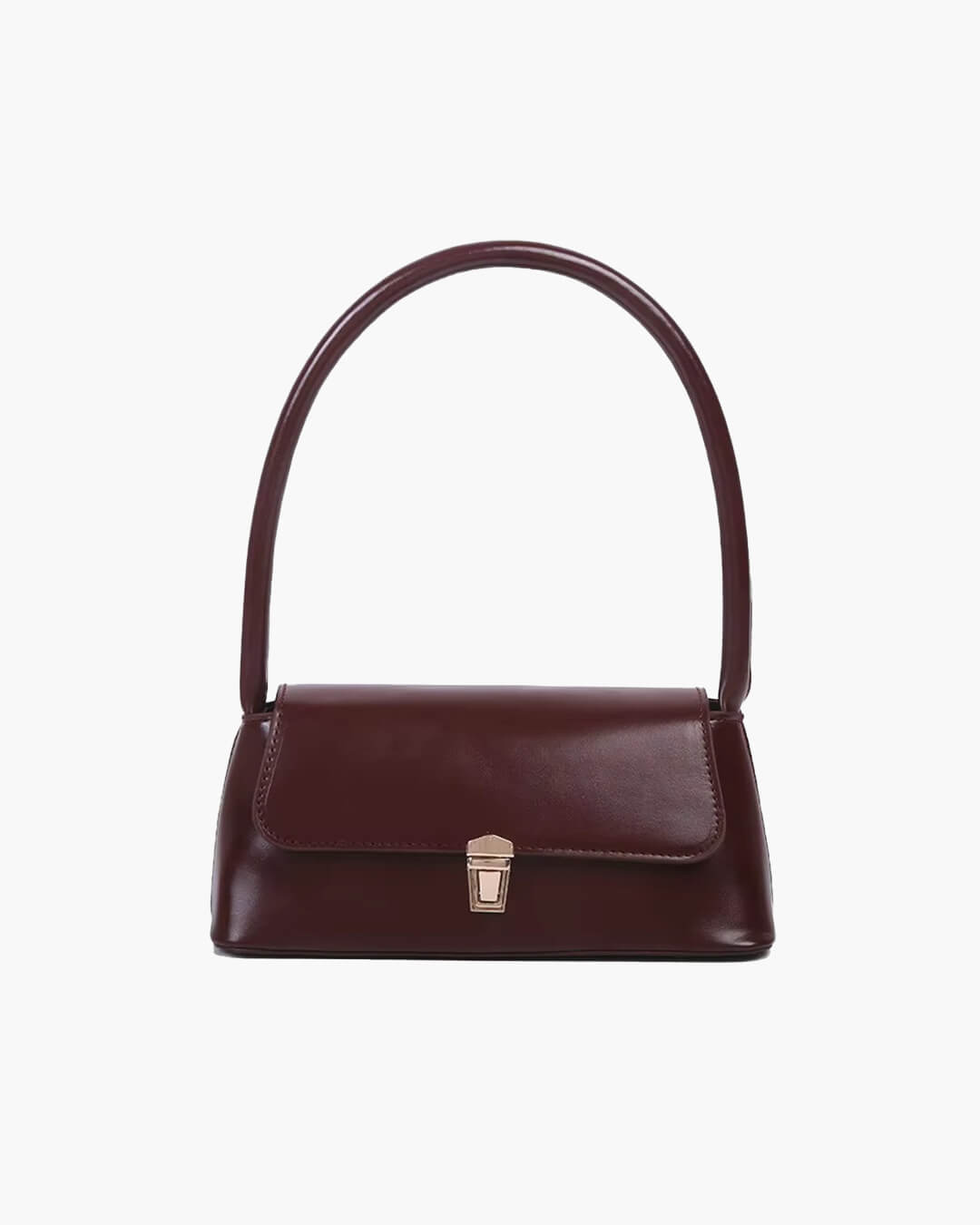 Tally Vegan Leather Satchel Shoulder Bag with Lock Detail – view 8