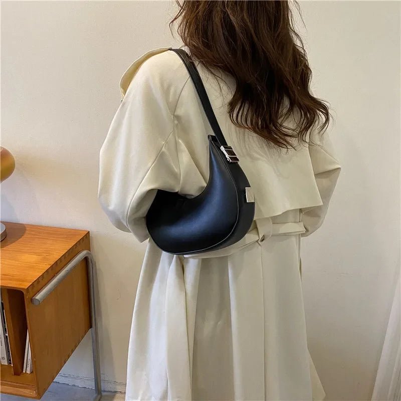 Tyla Lightweight Vegan Leather Hobo Shoulder Bag with Zip – view 3