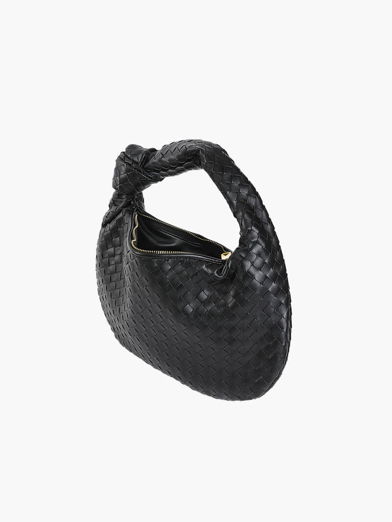 Hand-Woven Medium Shoulder Bag with Leather Accents – view 2