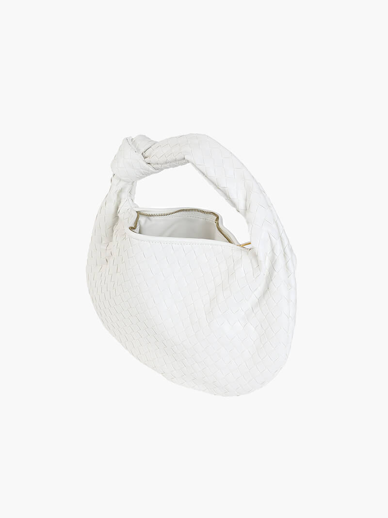 Hand-Woven Medium Shoulder Bag with Leather Accents – view 3