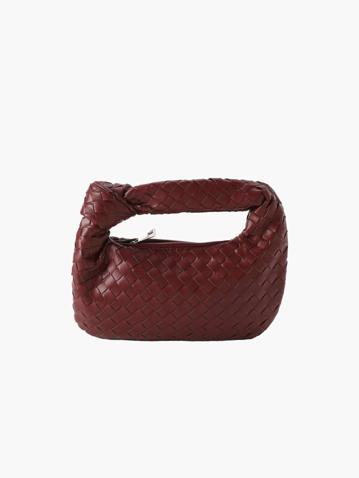 Woven Lattice Vegan Leather Mini Bag with Stainless Steel Hardware
