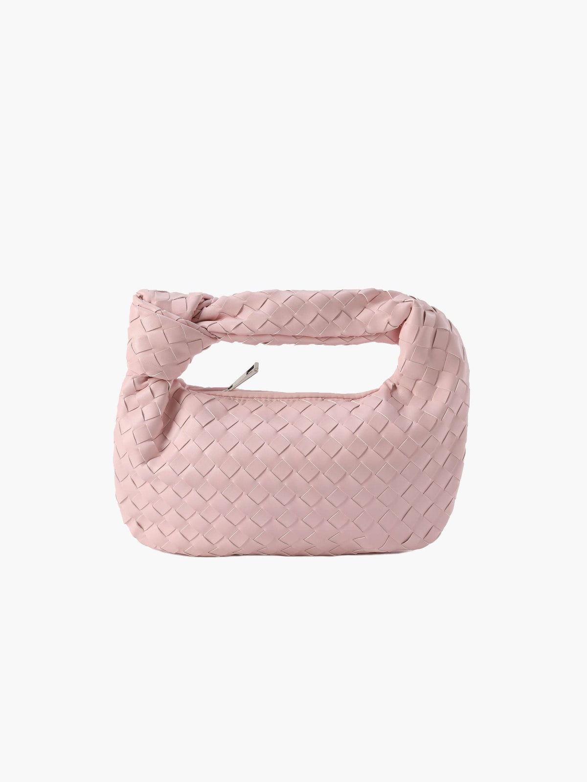 Woven Lattice Vegan Leather Mini Bag with Stainless Steel Hardware