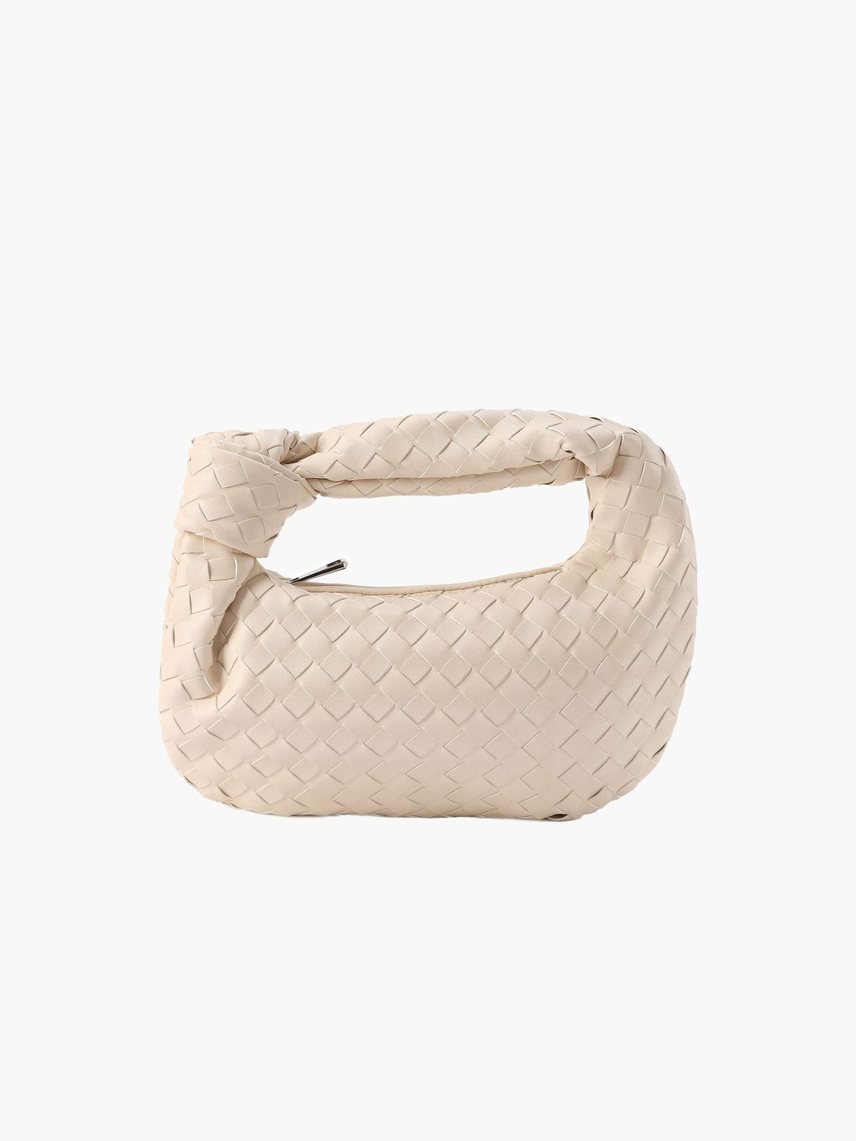 Woven Lattice Vegan Leather Mini Bag with Stainless Steel Hardware