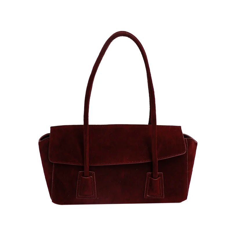 Yara Sequined Faux Suede Tote Bag with Hasp Closure