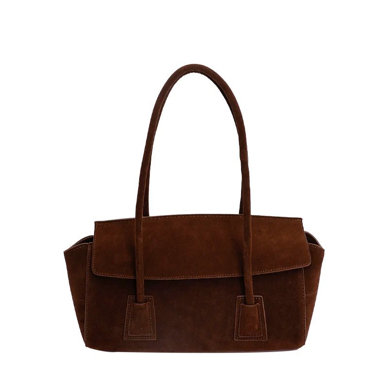 Yara Sequined Faux Suede Tote Bag with Hasp Closure