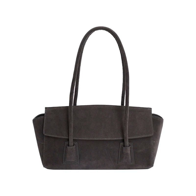 Yara Sequined Faux Suede Tote Bag with Hasp Closure